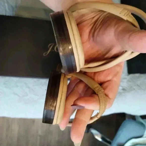 JCrew slingback women beige sandals US 10 - Picture 4 of 5